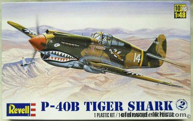 Revell 1/48 Curtiss Tiger Shark P-40B - USAAF / RAF / Chinese Flying Tigers - (ex Monogram), 85-5209 plastic model kit